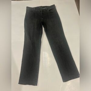 Chico’s Straight Leg Jeans Women’s 2 Grey Grunge Goth Rock N Roll